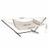 Hamac cu suport otel si perna, matlasat, pentru 2 persoane, Vivatechnix max 217 kg, 3760 x 987 x 1050 mm, Bej [6]