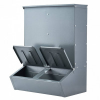 Hranitoare cu 2 usi pentru max 8 porci, 75 l, Otel galvanizat, 600 x 500 x 840 mm Hranitoare cu 2 usi pentru max 8 porci, 75 l, Otel galvanizat, 600 x 500 x 840 mm