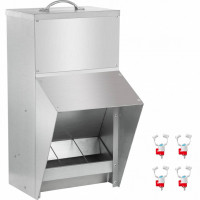 Hranitoare pentru pasari, Vivatechnix Otel galvanizat, 21x16x33 cm, Capacitate 5.2 kg, 4 x alimentatoare apa Hranitoare pentru pasari, Vivatechnix Otel galvanizat, 21x16x33 cm, Capacitate 5.2 kg, 4 x alimentatoare apa