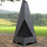 Incalzitor de terasa/gradina, Triangular Pyramid KRO-1071, Otel, Negru, 1200x700x700 mm, grosime 3 mm [2]