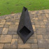 Incalzitor de terasa/gradina, Triangular Pyramid KRO-1071, Otel, Negru, 1200x700x700 mm, grosime 3 mm [6]