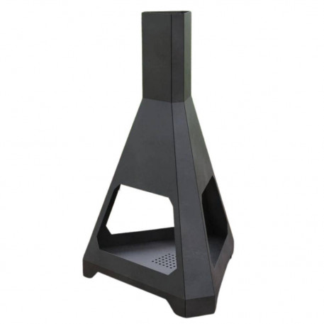 Incalzitor pentru terasa/gradina, Hexagon Fire Pit KRO-1075, Otel, Negru, 1158x725 mm, grosime 3 mm [1]