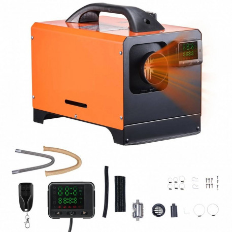 Incalzitor stationar/Sirocou diesel 12-24V DC, 8 KW, Telecomanda, consum 0.18-0.36  l/h, Rezervor 5 l, 410 x 255 x 315 mm [1]