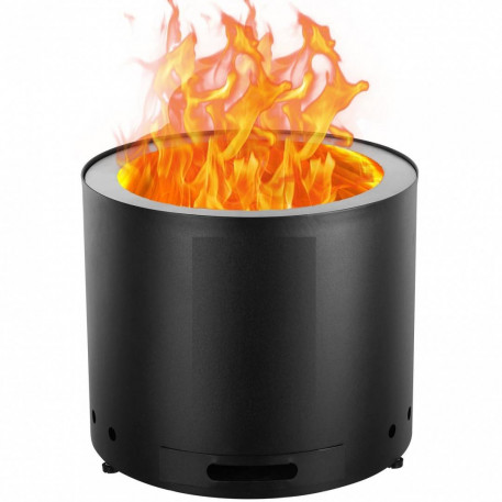 Incalzitor terasa fara fum, Vivatechnix Otel inoxidabil, Diametru 490 mm, Inaltime 390 mm, Negru [1]