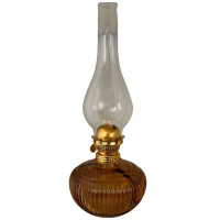 Lampa cu gaz lampant Vivatechnix TR-1014, sticla maro 