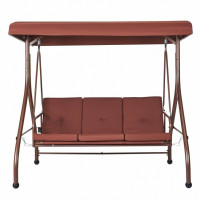 Leagan pentru gradina, 3 locuri, Rabatabil, Vivatechnix Maro, Otel, panza Oxford, 1850Ã—1170Ã—1770 mm, max 340 kg, Perne detasabile