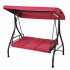 Leagan pentru gradina, 3 locuri, Rabatabil, Vivatechnix Rosu/Negru, Otel, 1850Ã—1170Ã—1770 mm, max 340 kg, Perne detasabile [4]
