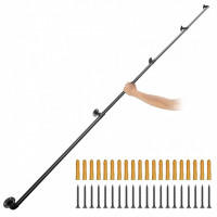 Mana curenta pentru scari, otel, Vivatechnix Negru Mat, lungime 3.6 m, diametru teava 32 mm Mana curenta pentru scari, otel, Vivatechnix Negru Mat, lungime 3.6 m, diametru teava 32 mm