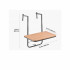 Masa suspendata, pliabila, pentru balcon, Otel Inoxidabil/MDF, max 25 kg, 595 x 620 x 800 mm, Maro/Negru [5]