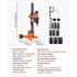 Masina de carotat umed/uscat cu suport cu roti, Diametru gaurire 20-305 mm, 3000 W, 12 x carote incluse [6]
