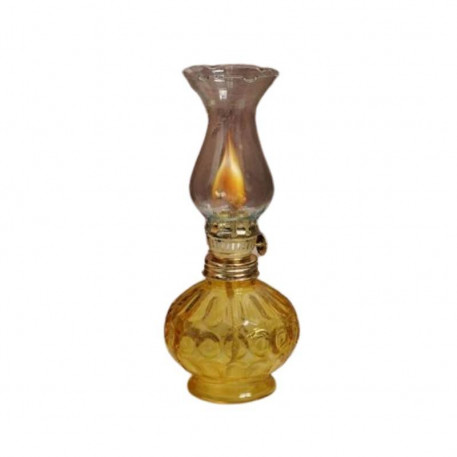 Mini Lampa cu gaz Vivatechnix Kutulu TR-1012G, inaltime 20 cm, galben, abajur de sticla [1]
