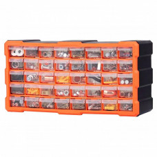 Organizator accesorii cu 40 sertare, Plastic, 49.5x16x25.5 cm Organizator accesorii cu 40 sertare, Plastic, 49.5x16x25.5 cm
