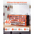 Organizator accesorii cu 40 sertare, Plastic, 49.5x16x25.5 cm [6]