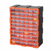 Organizator accesorii cu 60 sertare, Plastic, 38x16x47 cm