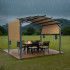 Pavilion retractabil, 2.96 x 3.95 x 2.3 m, impermeabilizare superioara, protectie solara UV50+, Otel/Poliester, Bej [3]
