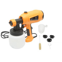 Pistol vopsit electric 550W, 220V, debit 800 ml/min, rezervor inferior 800ml, 3 duze incluse Pistol vopsit electric 550W, 220V, debit 800 ml/min, rezervor inferior 800ml, 3 duze incluse