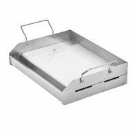 Plita otel inoxidabil, 43x33 cm, manere detasabile Plita otel inoxidabil, 43x33 cm, manere detasabile