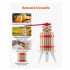 Presa mica pentru struguri si fructe moi, Capacitate 6 l, Otel/Lemn fag, 430x290x575 mm [5]