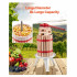 Presa mica pentru struguri si fructe moi, Capacitate 6 l, Otel/Lemn fag, 430x290x575 mm [6]