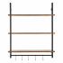 Raft metalic cu 3 x polite incluse din lemn, Vivatechnix Industrial, 800 x 245 x 965 mm [3]