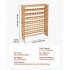Raft modular pentru 72 sticle de vin, Stivuibil, Lemn, 8 Niveluri, 1130 x 290 x 962 mm [4]