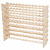 Raft modular pentru 96 sticle de vin, Stivuibil, Lemn, 8 Niveluri, 1130 x 290 x 962 mm [3]