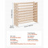 Raft modular pentru 96 sticle de vin, Stivuibil, Lemn, 8 Niveluri, 1130 x 290 x 962 mm [7]