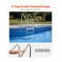 Scara pentru piscine, Inox, 3 trepte, balustrade dubla, max 120 kg, dimensiune 655 x 600 x 1580 mm [9]