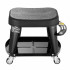 Scaun de atelier, 4 x roti, pivotare 360Â°, capacitate 136 kg, tavita, 440 x 270 x 350 mm [2]