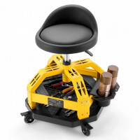 Scaun de atelier cu roti, inaltime reglabila 500-650 mm, pivotare 360Â°, capacitate 150 kg