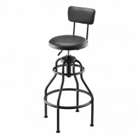 Scaun de atelier cu spatar, inaltime reglabila 480 x 480 x 1030 - 1140 mm, pivotare 360Â°, capacitate 136 kg
