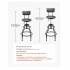 Scaun de atelier cu spatar, inaltime reglabila 480 x 480 x 1030 - 1140 mm, pivotare 360Â°, capacitate 136 kg [5]