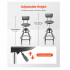 Scaun de atelier cu spatar, inaltime reglabila 480 x 480 x 1030 - 1140 mm, pivotare 360Â°, capacitate 136 kg [8]