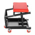 Scaun de atelier cu treapta, 5 x roti, pivotare 360Â°, capacitate 136 kg, tavita [2]