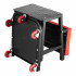 Scaun de atelier cu treapta, 5 x roti, pivotare 360Â°, capacitate 136 kg, tavita [3]