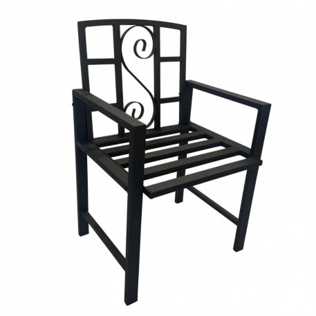 Scaun metalic pentru gradina Vivatechnix VMD-1047, dimensiuni 53x50x83 mm, negru [1]