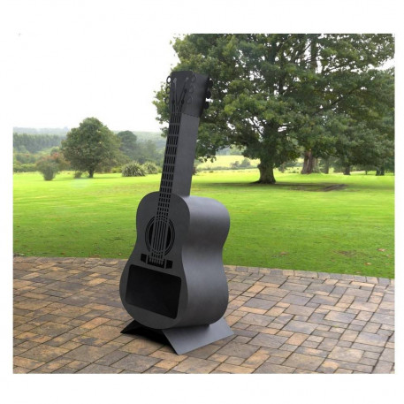 Semineu pentru gradina Krodesign Quitar, 1578x580x484 mm, negru [1]