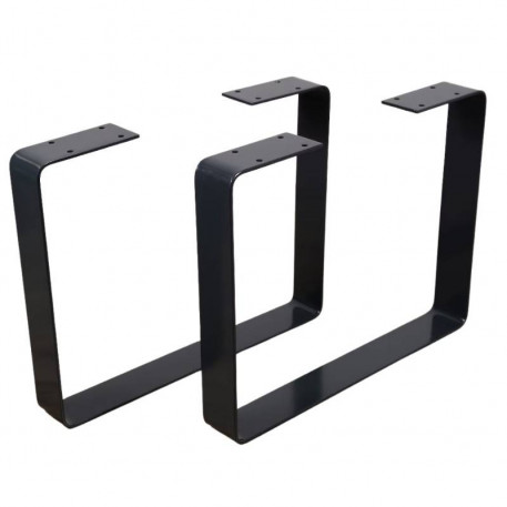 Set 2 picioare pentru banci sau masute, Vivatechnix KRO-1171, dimensiune 40x35x5 cm, Negru [1]