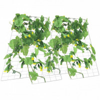 Set 2 spaliere pentru castraveti, plante agatatoare, 90 x 140 cm, Pliabil, 24 x Cleme de fixare Set 2 spaliere pentru castraveti, plante agatatoare, 90 x 140 cm, Pliabil, 24 x Cleme de fixare