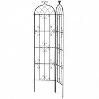 Set 2 suporturi pentru plante agatatoare, 51 x 180 cm, Otel, Diametru teava 10 mm