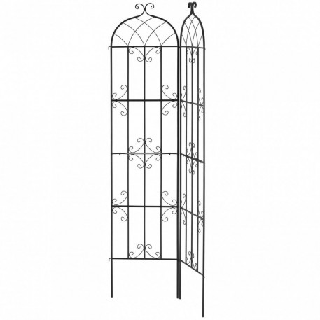 Set 2 suporturi pentru plante agatatoare, 51 x 180 cm, Otel, Diametru teava 10 mm [1]