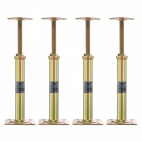 Set 4 cricuri de podea, Otel galvanizat, 20.46-40.64 cm, Capacitate 1134 kg/buc [1]