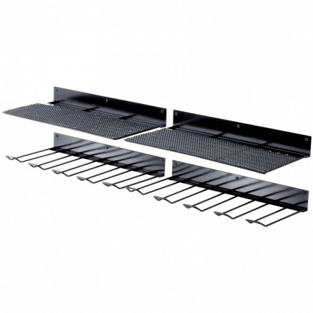 Set 4 organizatoare unelte, Vivatechnix Otel, carlige incluse, max 40 kg, Negru, 430 x 194 mm [1]