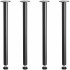 Set 4 picioare de masa Vivatechnix Otel,  inaltime 762 mm, capacitate max 544 kg, Negru mat [2]