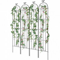 Set 4 suporturi pentru plante agatatoare, 51 x 220 cm, Otel, Diametru teava 10 mm