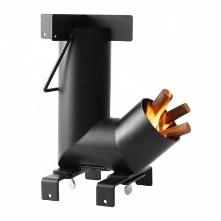 Soba cu pirostrie pentru camping tip racheta, Vivatechnix, dimensiune 380H x 272 x 225 mm, Husa [1]