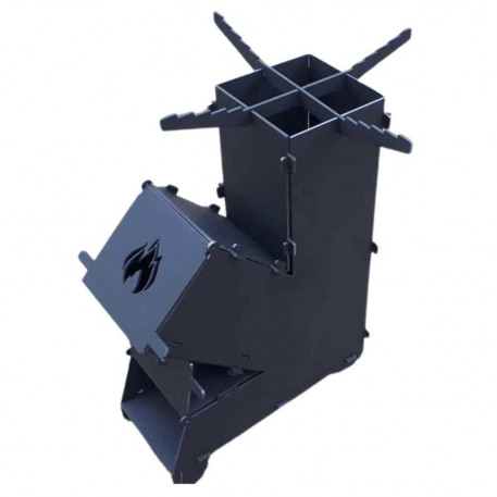 Soba cu pirostrie pentru camping Vivatechnix KRO-1147, dimensiune 570x355x136 mm, demontabila, faras inclus [1]