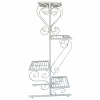 Suport pentru flori Vivatechnix VMD-1064, Alb, 50x22x105 cm, picioare reglabile