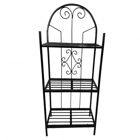 Suport pentru flori Vivatechnix VMD-1073, Negru, 50x30x125 cm, 3 polite, demontabil [1]