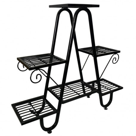 Suport pentru flori Vivatechnix VMD-1075, Negru, 81x22x77 cm, 5 polite [1]